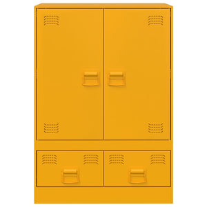 Credenza Giallo Senape 67x39x95 cm in Acciaio 841808