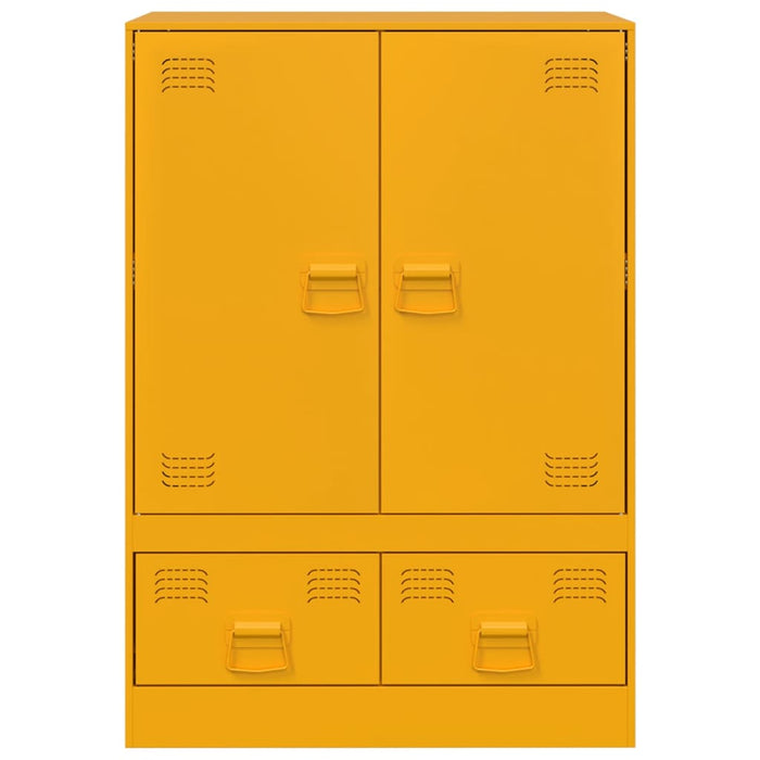 Credenza Giallo Senape 67x39x95 cm in Acciaio 841808