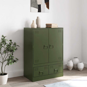 Credenza Verde Oliva 67x39x95 cm in Acciaio 841809