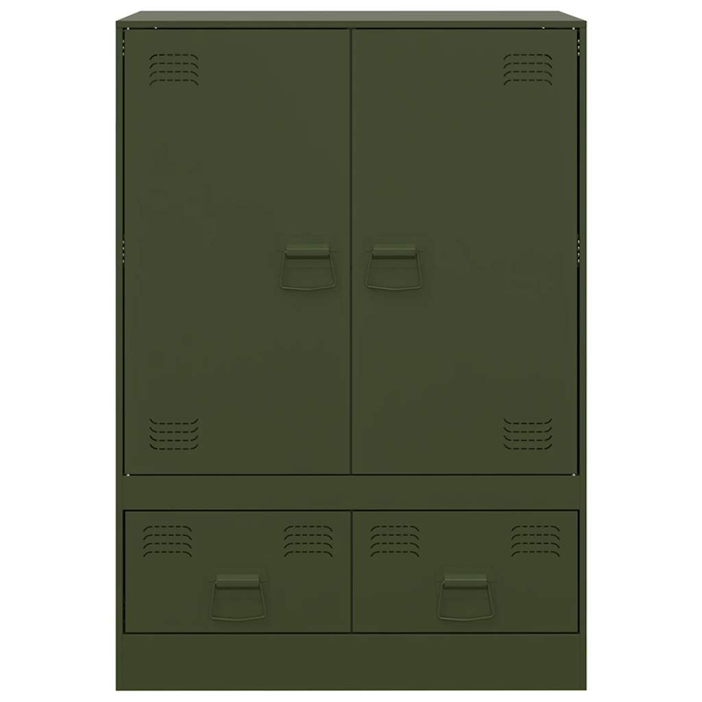 Credenza Verde Oliva 67x39x95 cm in Acciaio 841809