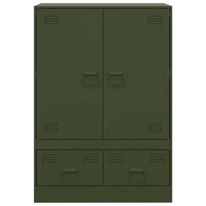 Credenza Verde Oliva 67x39x95 cm in Acciaio 841809