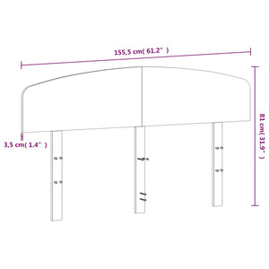 Testiera Bianca 150 cm in Legno Massello di Pino 842499