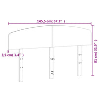 Testiera Bianca 140 cm in Legno Massello di Pino 842503