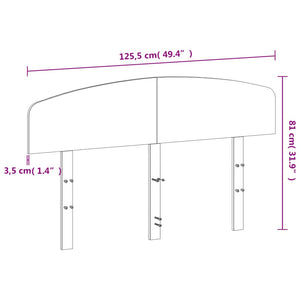 Testiera Bianca 120 cm in Legno Massello di Pino 842511