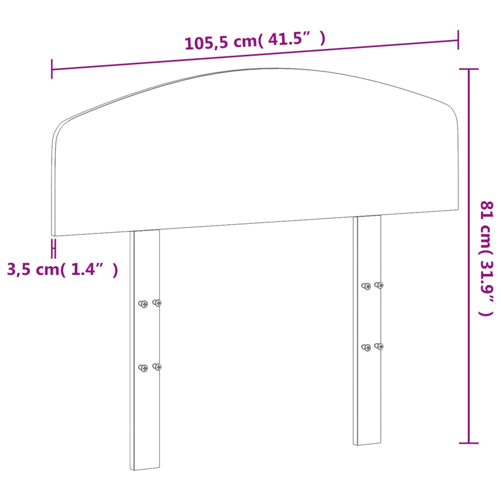 Testiera Bianca 100 cm in Legno Massello di Pino 842515