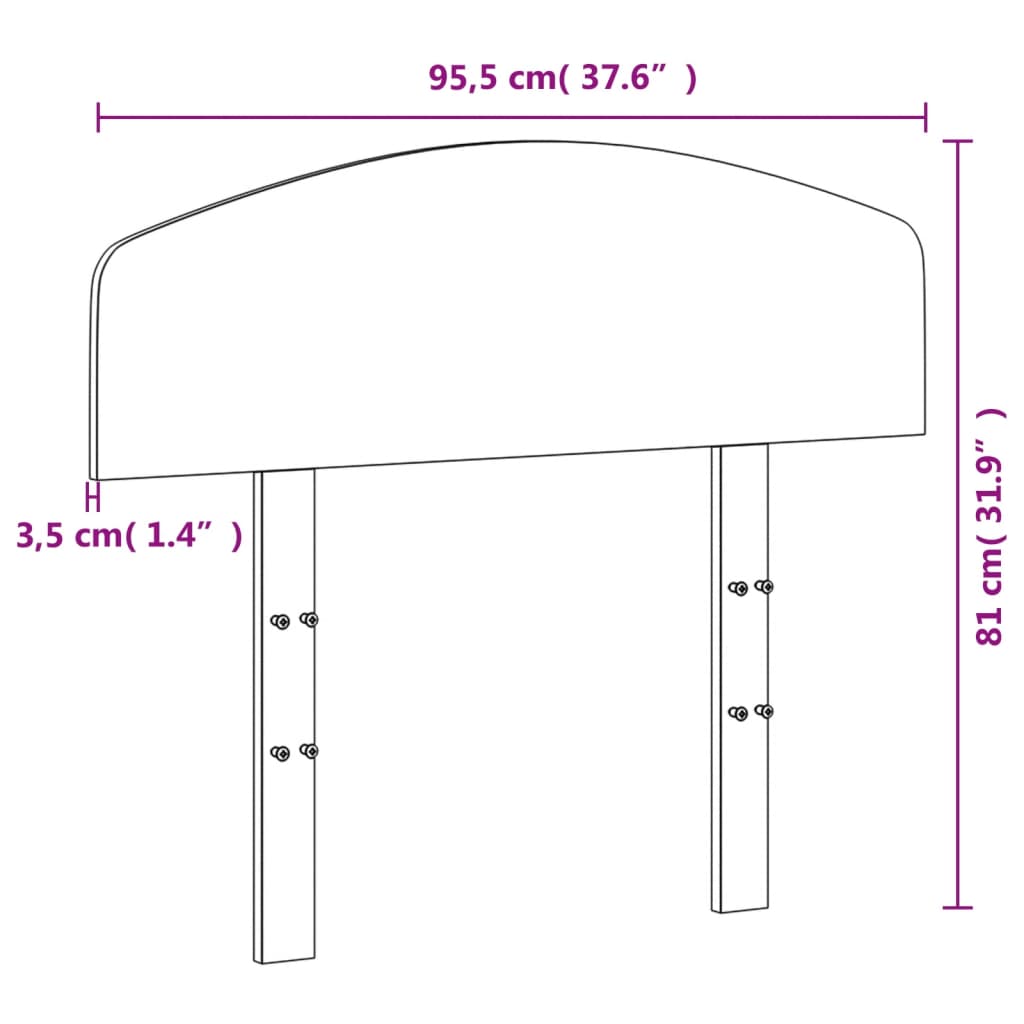 Testiera Bianca 90 cm in Legno Massello di Pino 842519