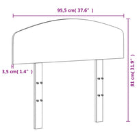 Testiera Bianca 90 cm in Legno Massello di Pino 842519