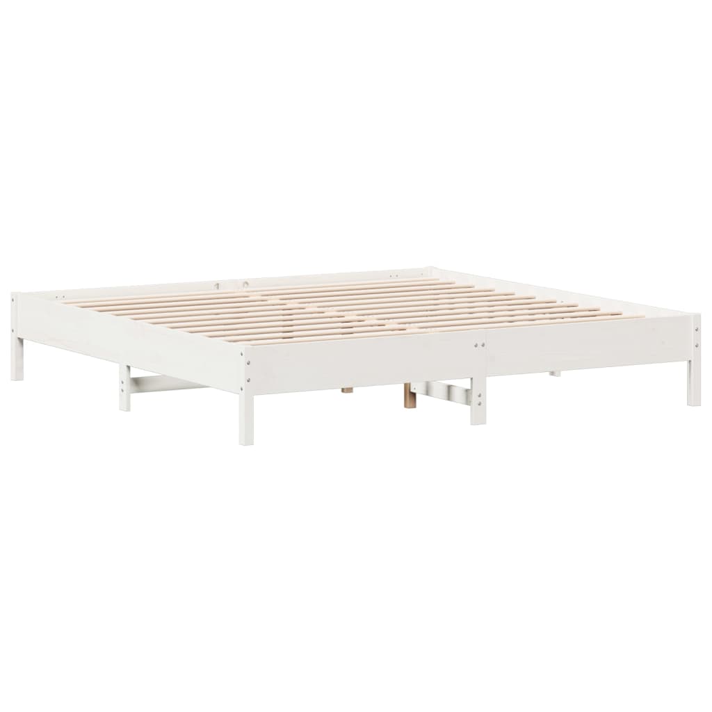 Giroletto Bianco 180x200 cm in Legno Massello di Pino 842687