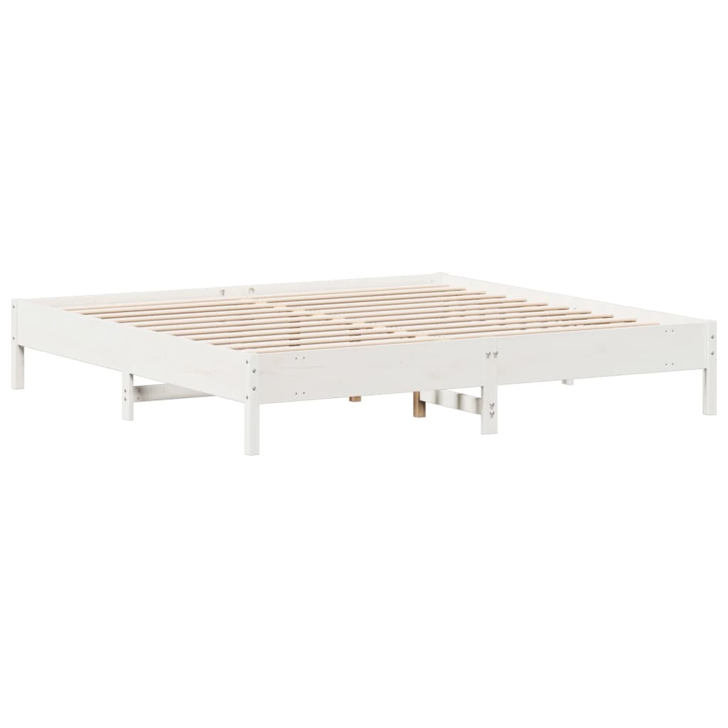 Giroletto Bianco 180x200 cm in Legno Massello di Pino 842687