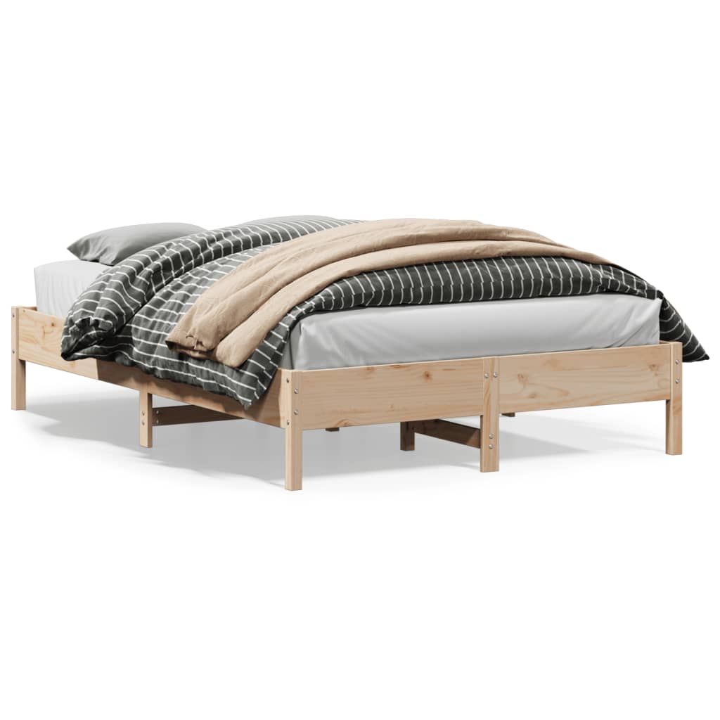 Letto senza Materasso 150x200 cm in Legno Massello di Pino 842694