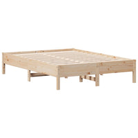 Letto senza Materasso 140x190 cm in Legno Massello di Pino 842714