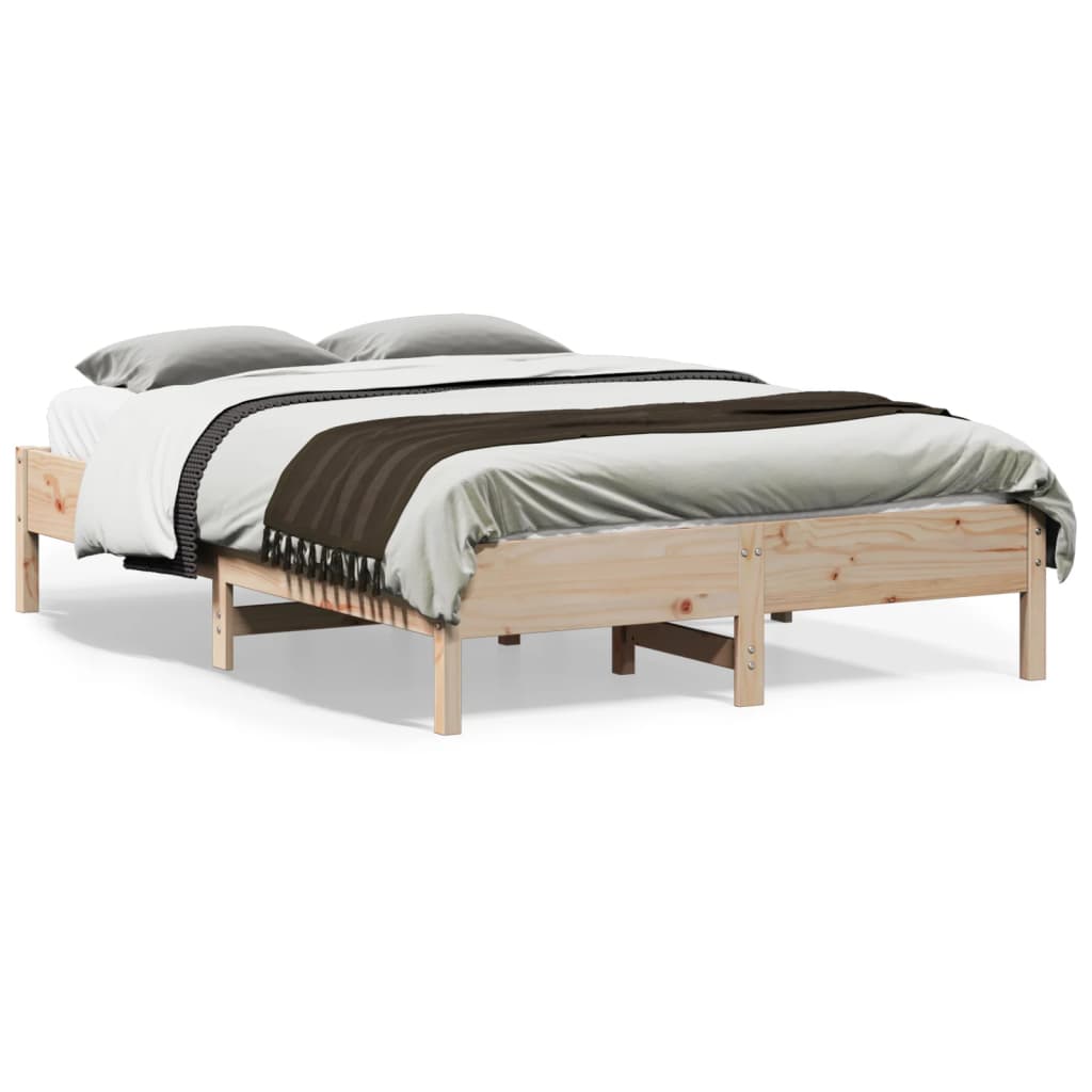 Letto senza Materasso 140x190 cm in Legno Massello di Pino 842714