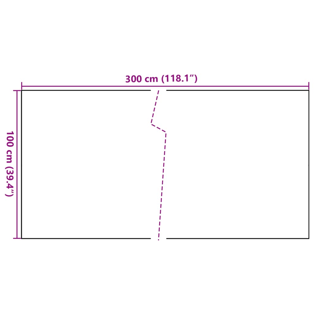 Paravento da Balcone Antracite 300x100 cm in Polyrattan 156237