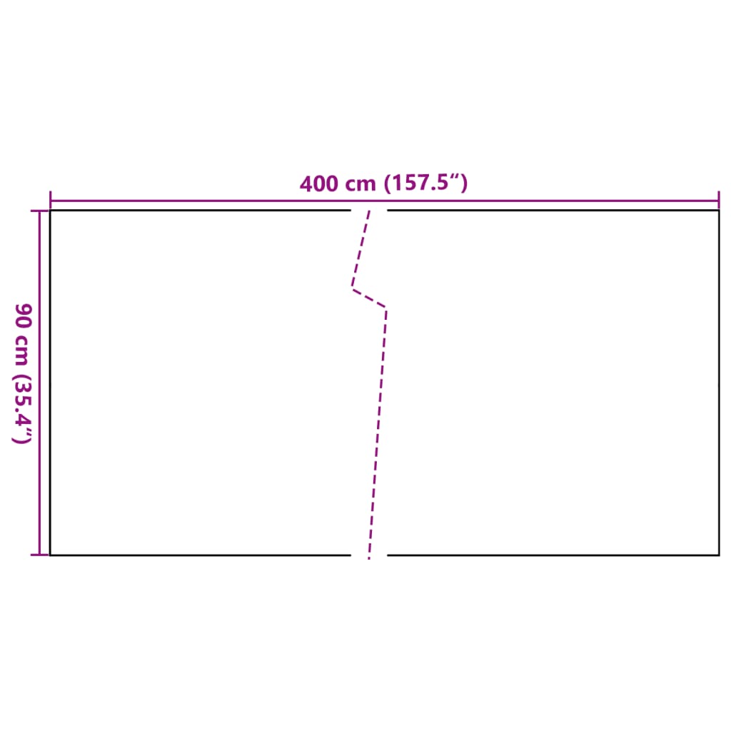 Paravento da Balcone Antracite 400x90 cm in Polyrattan 156239