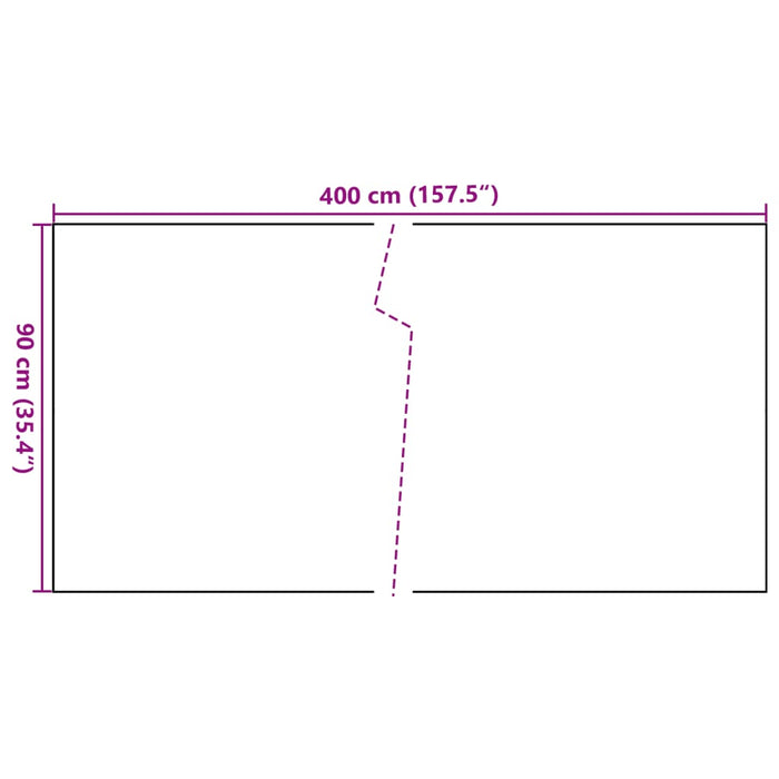 Paravento da Balcone Antracite 400x90 cm in Polyrattan 156239