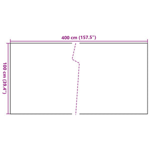 Paravento da Balcone Antracite 400x100 cm in Polyrattan 156240