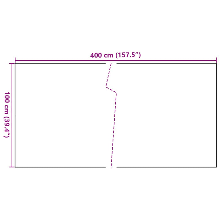 Paravento da Balcone Antracite 400x100 cm in Polyrattan 156240