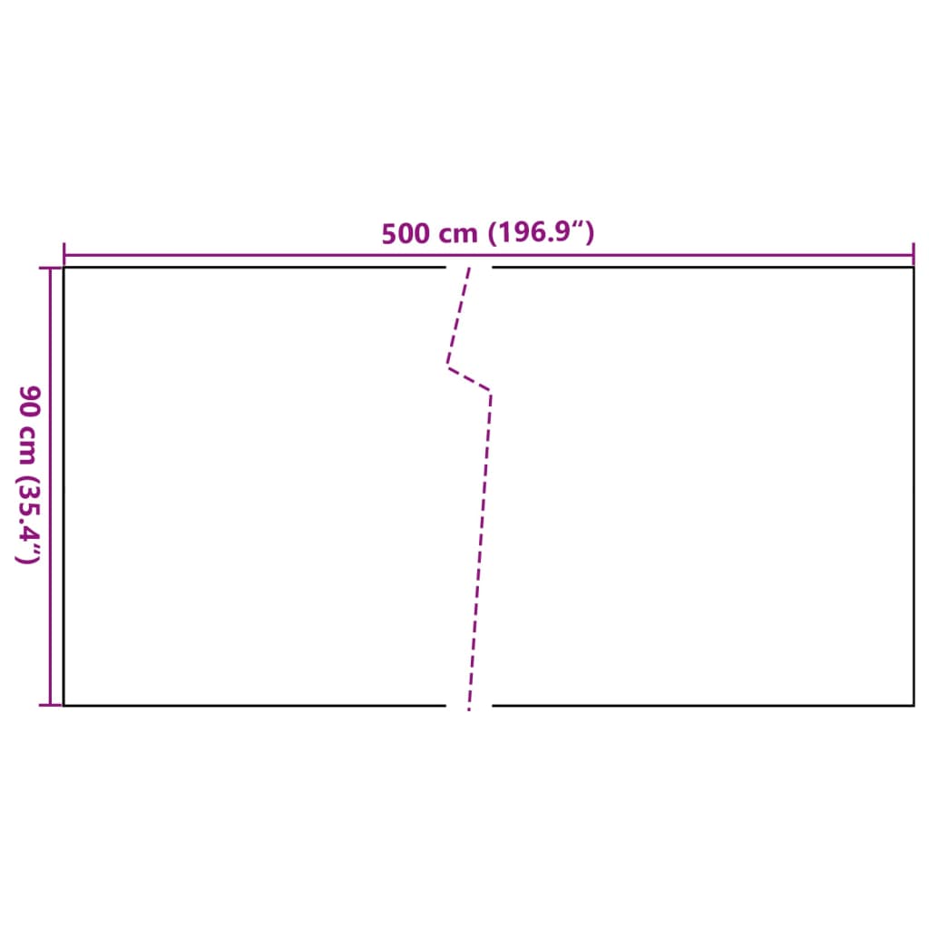 Paravento da Balcone Antracite 500x90 cm in Polyrattan 156242