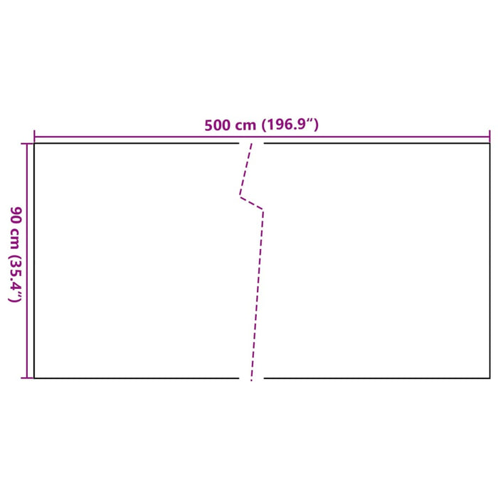 Paravento da Balcone Antracite 500x90 cm in Polyrattan 156242