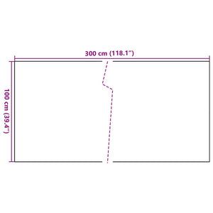 Paravento da Balcone Marrone e Nero 300x100 cm in Polyrattan 156252