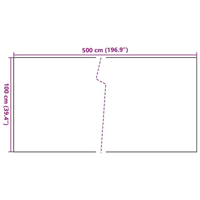 Paravento da Balcone Marrone e Nero 500x100 cm in Polyrattan 156258