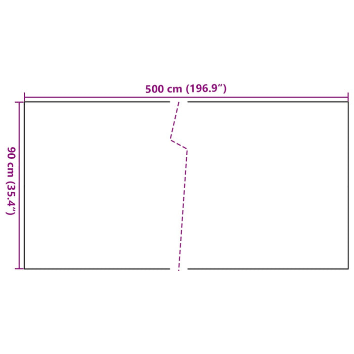 Paravento da Balcone Marrone Chiaro 500x90 cm in Polyrattan 156272