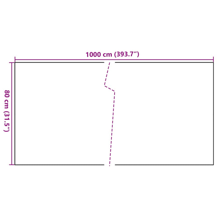 Paravento da Balcone Marrone Chiaro 1000x80 cm in Polyrattan 156277