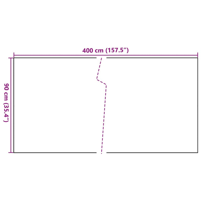 Paravento da Balcone Bianco 400x90 cm in Polyrattan 156284