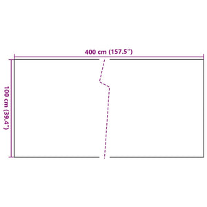 Paravento da Balcone Bianco 400x100 cm in Polyrattan 156285