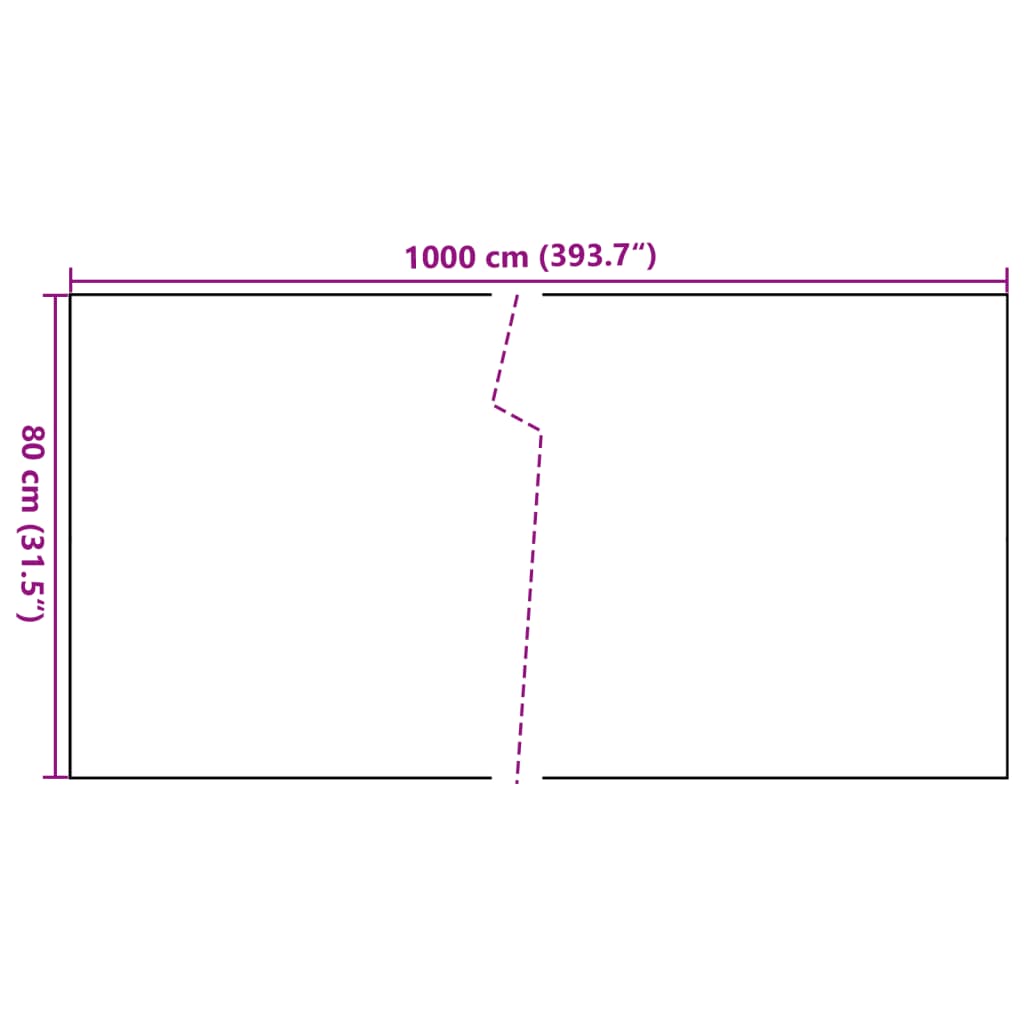 Paravento da Balcone Bianco 1000x80 cm in Polyrattan 156292