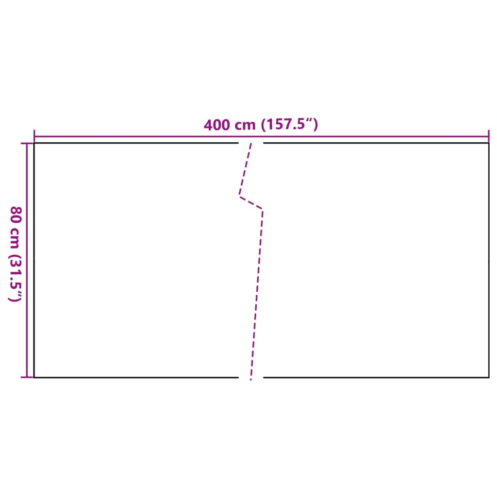 Paravento da Balcone Nero 400x80 cm in Polyrattan 156298