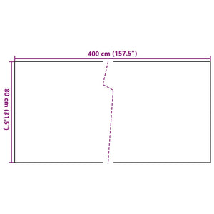 Paravento da Balcone Nero 400x80 cm in Polyrattan 156298