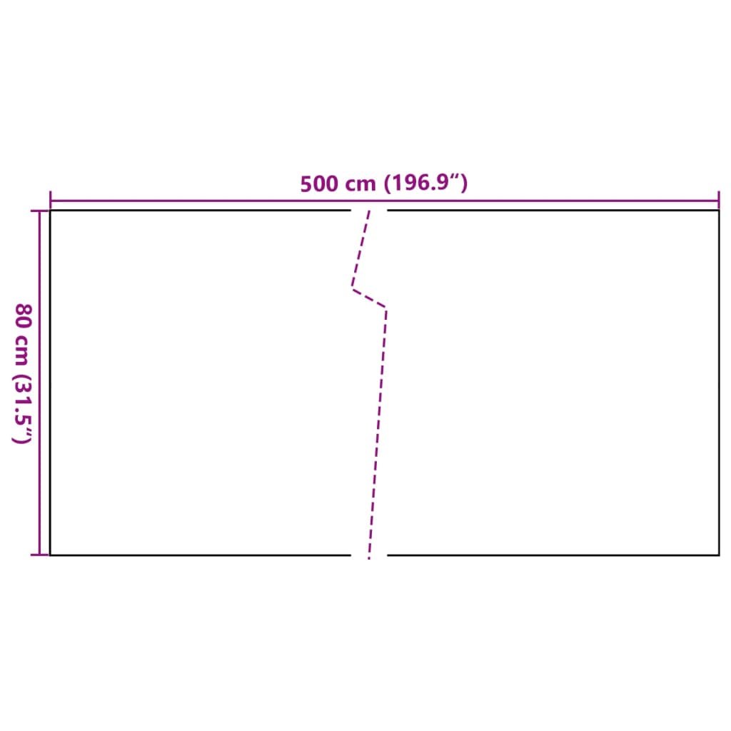 Paravento da Balcone Nero 500x80 cm in Polyrattan 156301