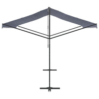 Tenda da Sole Blu e Bianca 400x300 cm in Tessuto e Acciaio 368932