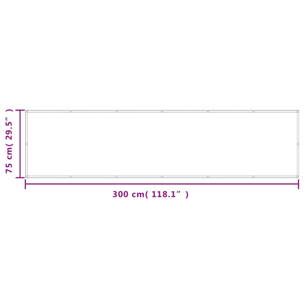 Paravento da Balcone Sabbia 75x300 cm 100% Poliestere Oxford 4000021