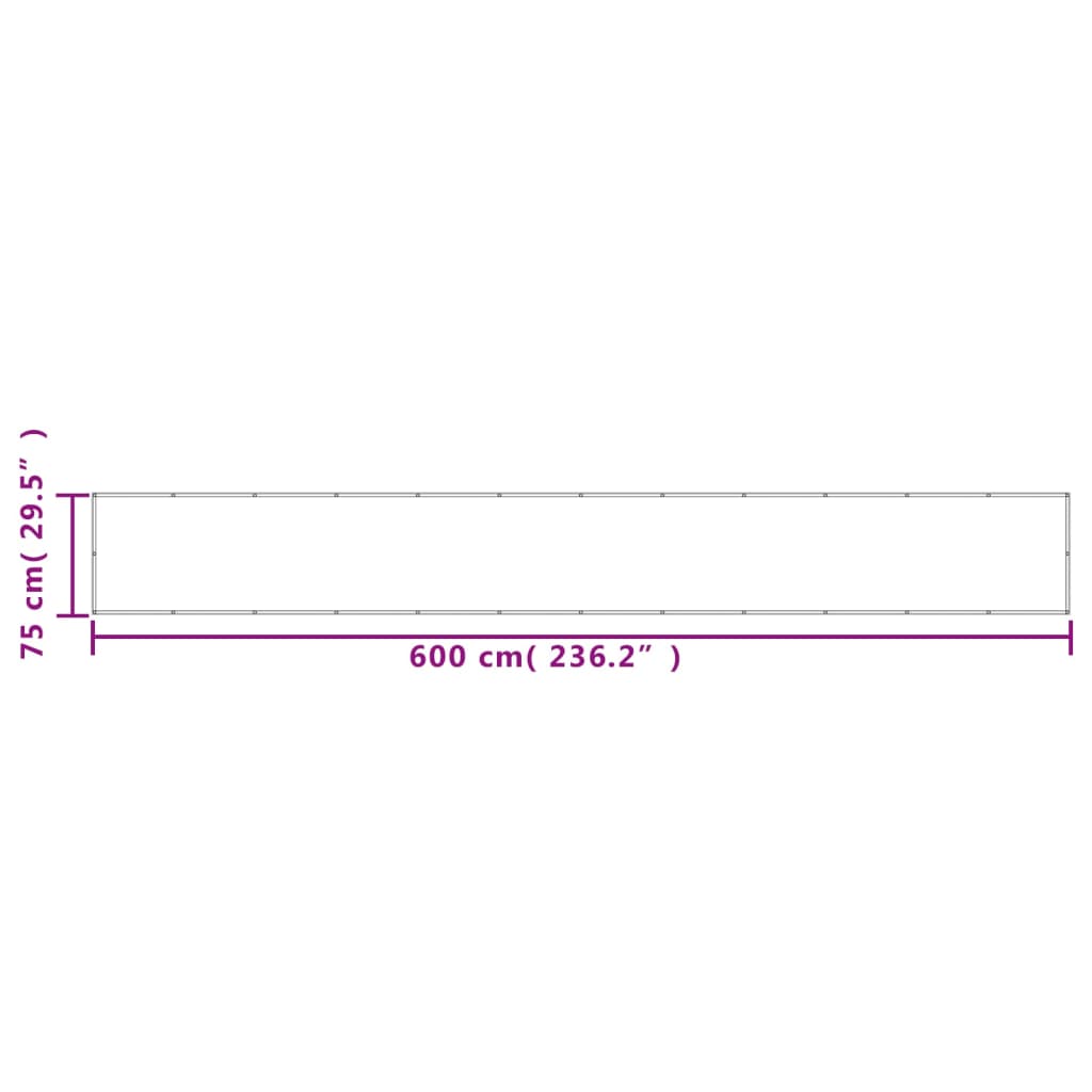 Paravento da Balcone Sabbia 75x600 cm 100% Poliestere Oxford 4000024