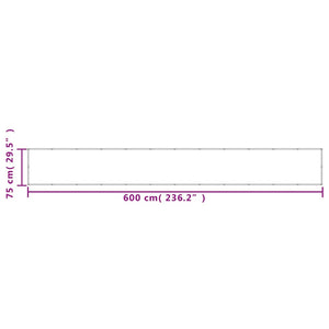 Paravento da Balcone Sabbia 75x600 cm 100% Poliestere Oxford 4000024