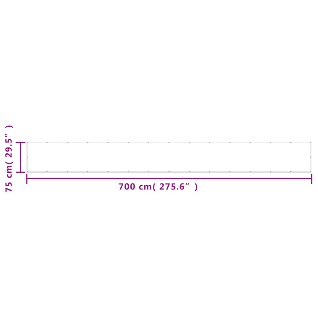 Paravento da Balcone Sabbia 75x700 cm 100% Poliestere Oxford 4000025