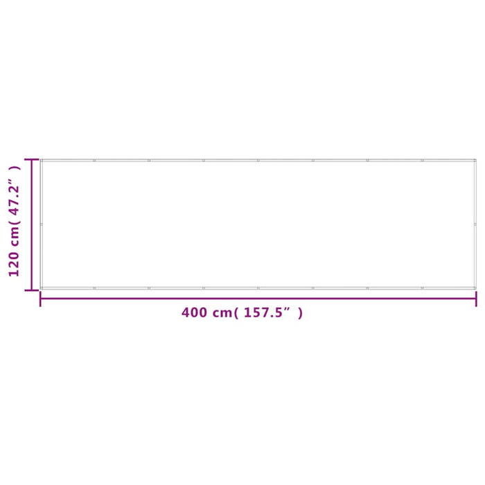 Paravento da Balcone Sabbia 120x400 cm 100% Poliestere Oxford 4000036