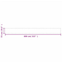 Paravento da Balcone Crema 75x800 cm 100% Poliestere Oxford 4000194