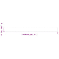 Paravento da Balcone Tortora 75x1000 cm 100% Poliestere Oxford 4000237