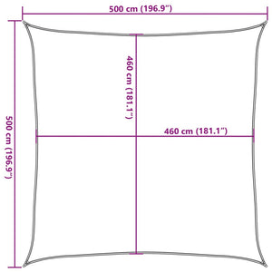 Vela Parasole Sabbia 5x5 m 100% Poliestere Oxford 4000414