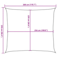 Vela Parasole Sabbia 3x2,5 m 100% Poliestere Oxford 4000565