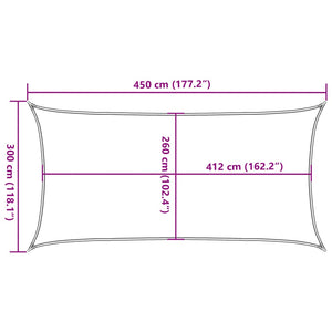 Vela Parasole Sabbia 4,5x3 m 100% Poliestere Oxford 4000571