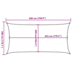 Vela Parasole Sabbia 5x3 m 100% Poliestere Oxford 4000572