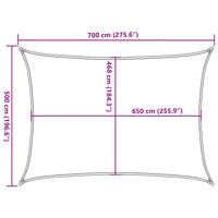 Vela Parasole Sabbia 7x5 m 100% Poliestere Oxford 4000580