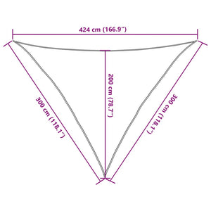 Vela Parasole Grigio Chiaro 3x3x4,24 m 100% Poliestere Oxford 4000914