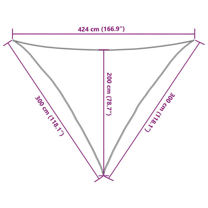 Vela Parasole Sabbia 3x3x4,24 m 100% Poliestere Oxford 4000933