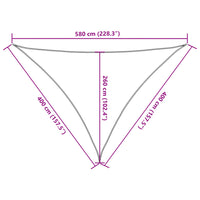 Vela Parasole Sabbia 4x4x5,8 m 100% Poliestere Oxford 4000938