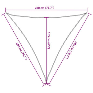 Vela Parasole Bianca 2x2x2 m 100% Poliestere Oxford 4001004